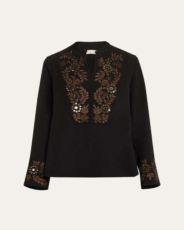 Cairo Paisley Mirrored Wool Shirt